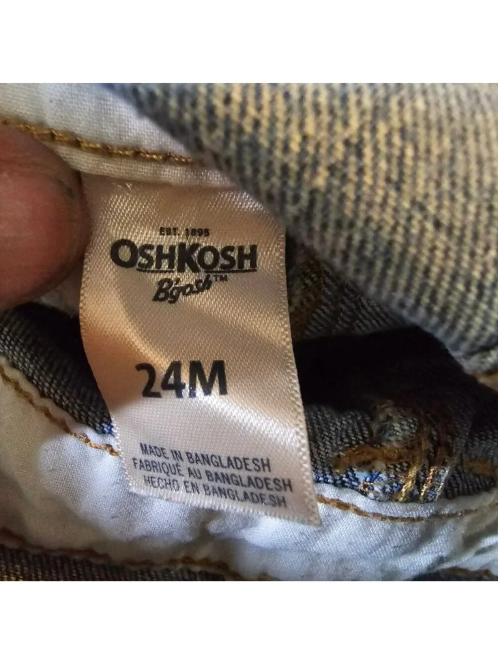 OshKosh Bgosh Denim Overall Dress Toddler 24M Vintage Style Heart Design